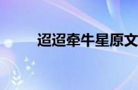 迢迢牵牛星原文及翻译指什么意思