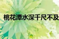 桃花潭水深千尺不及汪伦送我情指什么意思