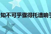 知不可乎骤得托遗响于悲风的意思指什么意思