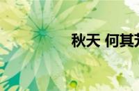 秋天 何其芳指什么意思