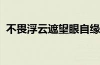 不畏浮云遮望眼自缘身在最高层指什么意思