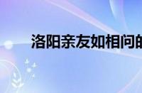 洛阳亲友如相问的下一句指什么意思