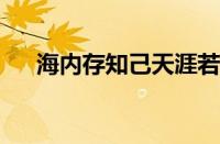 海内存知己天涯若比邻意思指什么意思