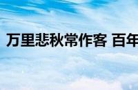 万里悲秋常作客 百年多病独登台指什么意思