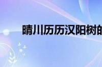 晴川历历汉阳树的下一句指什么意思