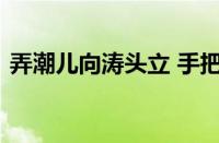 弄潮儿向涛头立 手把红旗旗不湿指什么意思