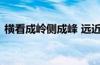 横看成岭侧成峰 远近高低各不同指什么意思