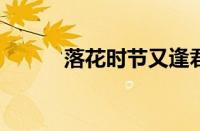 落花时节又逢君蜀客指什么意思