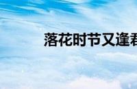 落花时节又逢君的君指什么意思