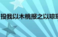 投我以木桃报之以琼瑶是什么意思指什么意思