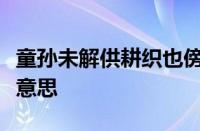 童孙未解供耕织也傍桑阴学种瓜的意思指什么意思