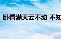 卧看满天云不动 不知云与我俱东指什么意思