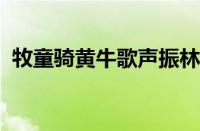 牧童骑黄牛歌声振林樾是哪首诗指什么意思