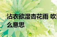 沾衣欲湿杏花雨 吹面不寒杨柳风的意思指什么意思