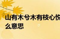 山有木兮木有枝心悦君兮君不知什么意思指什么意思