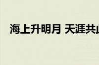 海上升明月 天涯共此时的意思指什么意思