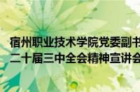 宿州职业技术学院党委副书记 院长陈东旭举行学习贯彻党的二十届三中全会精神宣讲会